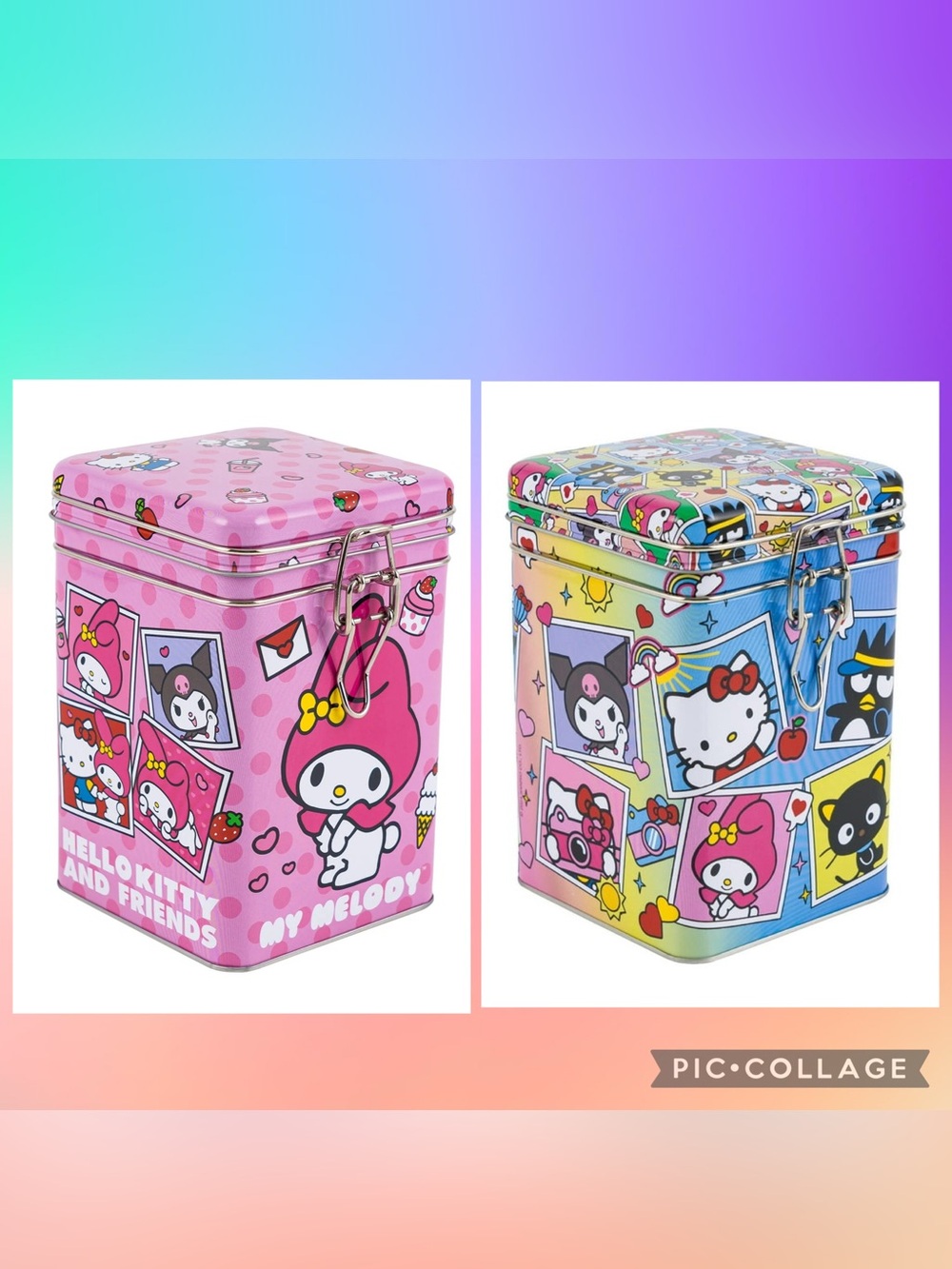 Hello Kitty and Friends Rectangular Lock Top Canisters